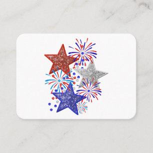 Mädchen 4. Juli Frauen Red White Blue Star Amerika Visitenkarte
