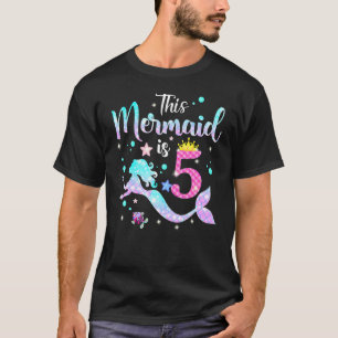 Mädchen 5. Geburtstag Diese Meerjungfrau ist 5 Jah T-Shirt