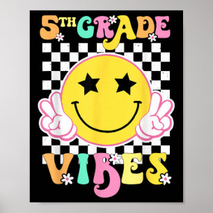 Mädchen 5. Klasse Vibes Lächeln Gesicht Zurück zur Poster