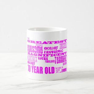 Mädchen-70. Geburtstags-Rosa: Bestste siebzig Kaffeetasse
