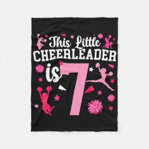 Mädchen 7. Geburtstag Cheerleading Sieben Jahre al Fleecedecke