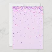 Mädchen 8. Geburtstag 8. Geburtstag Konfetti Party Einladung (Rückseite)