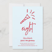 Mädchen 8. Geburtstagsparty Einladung (Vorderseite)