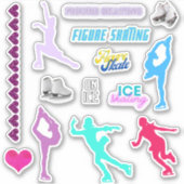 Mädchen Abbildung Skaten benutzerdefinierte Schnei Aufkleber (Vorderseite)