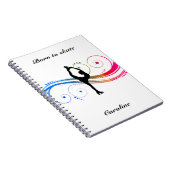 Mädchen Abbildung Skaten Custom Spiral Foto Notebo Notizblock (Rechte Seite)