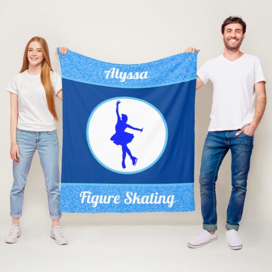 Mädchen Abbildung Skaten Fleece Blanket (Beispiel)