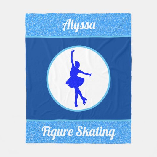 Mädchen Abbildung Skaten Fleece Blanket (Vorderseite)