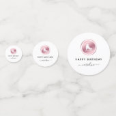 Mädchen Abbildung Skaten Geburtstag Rose Gold Ice  Konfetti (Vorderseiten)