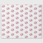 Mädchen Abbildung Skaten Rose Gold Ice Skate Name Geschenkpapier (Flach)