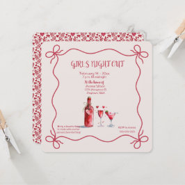 Mädchen-Abend Valentins-Party Einladung
