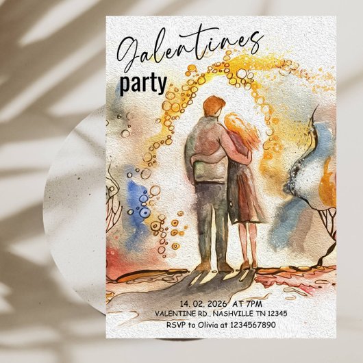 Mädchen-Abend Valentinsfeier Party Einladung