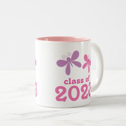 Mädchen-Abschluss-Geschenk 2023 Zweifarbige Tasse (VorderseiteRechts)