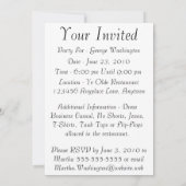 Mädchen-Absolvent-Feier Einladung (Rückseite)