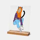 Mädchen Acrylschild (Winkel)