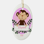 MÄDCHEN-AFFE personalisierte Keramikornament (Rechts)