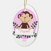 MÄDCHEN-AFFE personalisierte Keramikornament (Links)