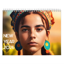 Mädchen aller Nationalitäten Neues Jahr 2025 Kalender