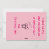 Mädchen-alles- Gute zum Geburtstagniedliches Feiertagskarte (Rückseite)