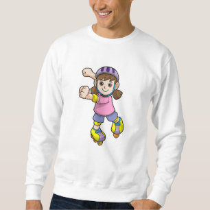 Mädchen als Skater mit Skaten & Helmet Sweatshirt