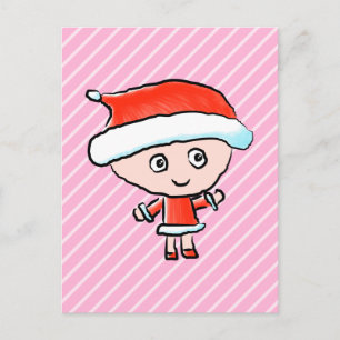 Mädchen als Weihnachtsmann zu Weihnachten verkleid