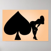 Mädchen am Ass des Spades Poster (Vorne)