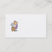 Mädchen am Computer Visitenkarte (Rückseite)