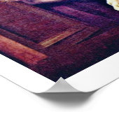 Mädchen am Fenster Poster (Ecke)