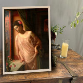 Mädchen am Fenster Poster