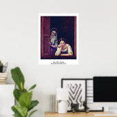 Mädchen am Fenster von Murillo Bartolome Perez Poster (Heimbüro)