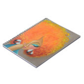 Mädchen am Feuer! Schwarze Frau, farbenfrohe Haare Notizblock (Linke Seite)