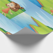 Mädchen am Fluss Geschenkpapier (Ecke)