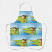 Mädchen am Fluss Schürze (Vorderseite)