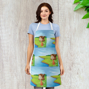 Mädchen am Fluss Schürze