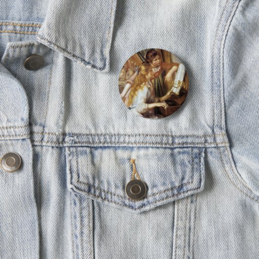 Mädchen am Klavier Button (Beispiel)