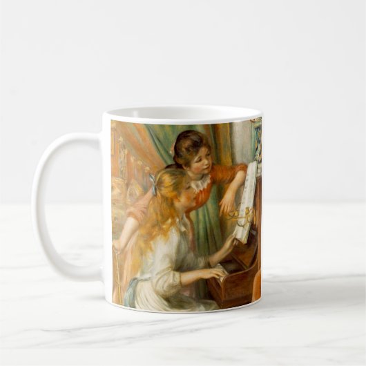 Mädchen am Klavier Kaffeetasse (Links)
