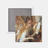 Mädchen am Klavier Magnet (Vorderseite/Rückseite)