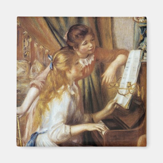 Mädchen am Klavier Magnet (Vorne)