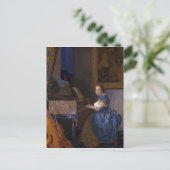 Mädchen am Klavier Postkarte (Stehend Vorderseite)