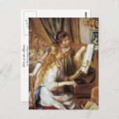Mädchen am Klavier Postkarte (Vorne/Hinten)