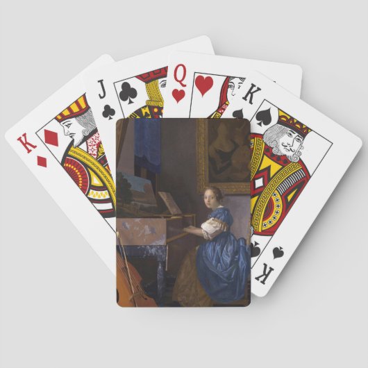 Mädchen am Klavier Spielkarten (Rückseite)