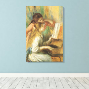 Mädchen am Klavier von Pierre Renoir Leinwanddruck