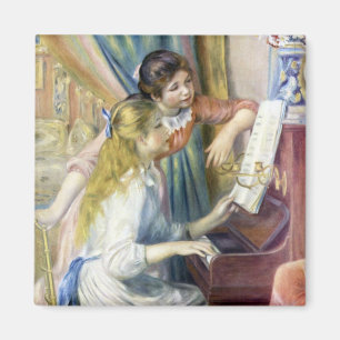 Mädchen am Klavier von Pierre Renoir Magnet