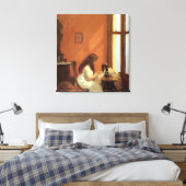 Mädchen am Nähmaschine, Edward Hopper Leinwanddruck (Insitu (Schlafzimmer))