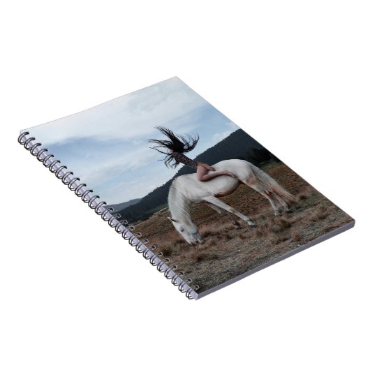 Mädchen am Pferd Notizblock (Rechte Seite)