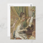 Mädchen am Piano Renoir Impressionist Malerei Postkarte (Vorne/Hinten)