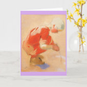 Mädchen am Sand, Helene Schjerfbeck Karte (Gelbe Blume)