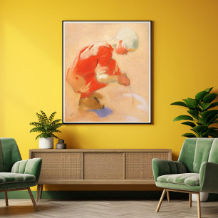 Mädchen am Sand, Helene Schjerfbeck Poster