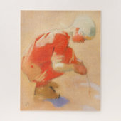Mädchen am Sand, Helene Schjerfbeck Puzzle (Vertikal)