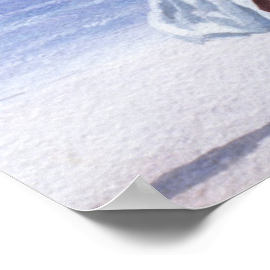 Mädchen am Strand 1995 Poster (Ecke)