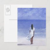 Mädchen am Strand 1995 Postkarte (Vorne/Hinten)